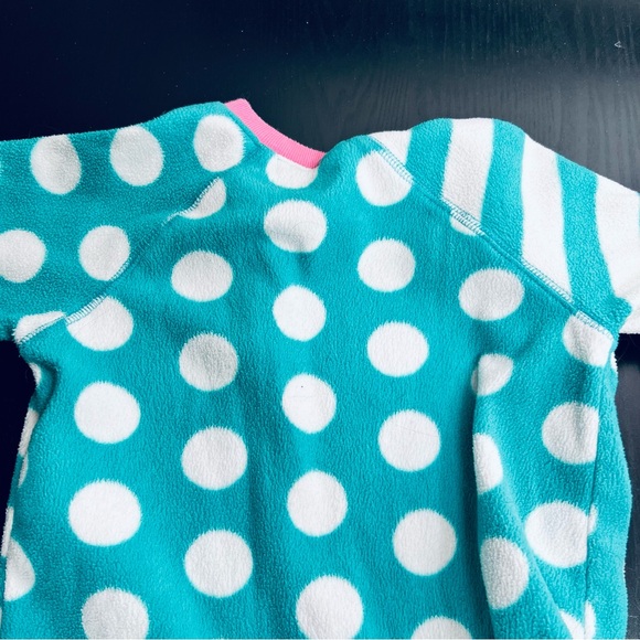 Place Blue and Pink One Piece Footies with Stripes and Polka Dots - Picture 7 of 7